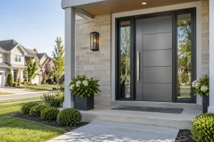 Modern Charcoal Front Door Entryway