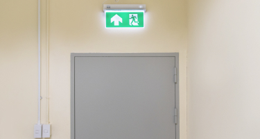 High-quality panic bars installed on a commercial door