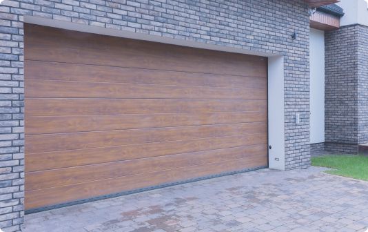 Wood garage door