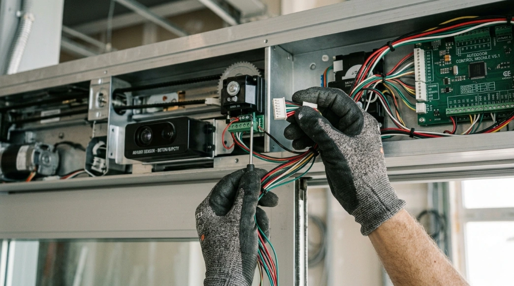 Installing automatic door sensor