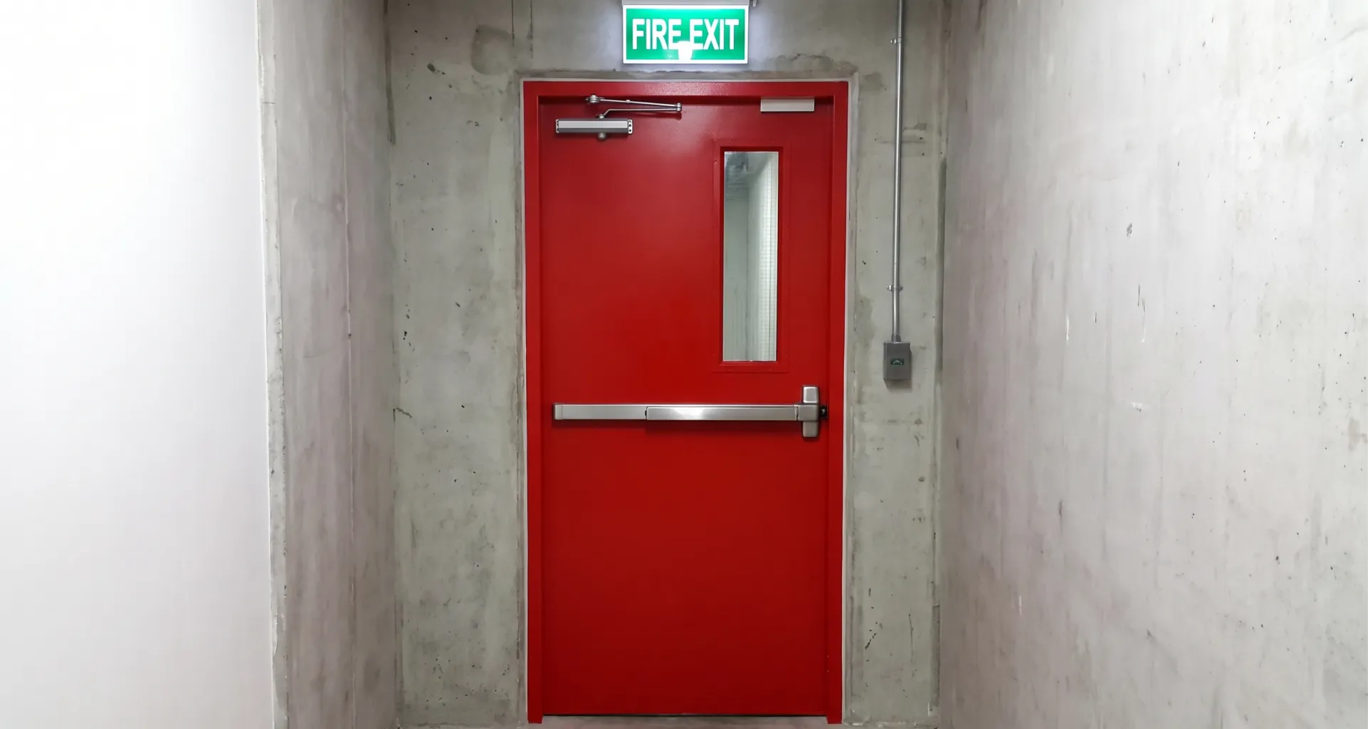 Measuring the clearance gap between a pair of fire-rated doors