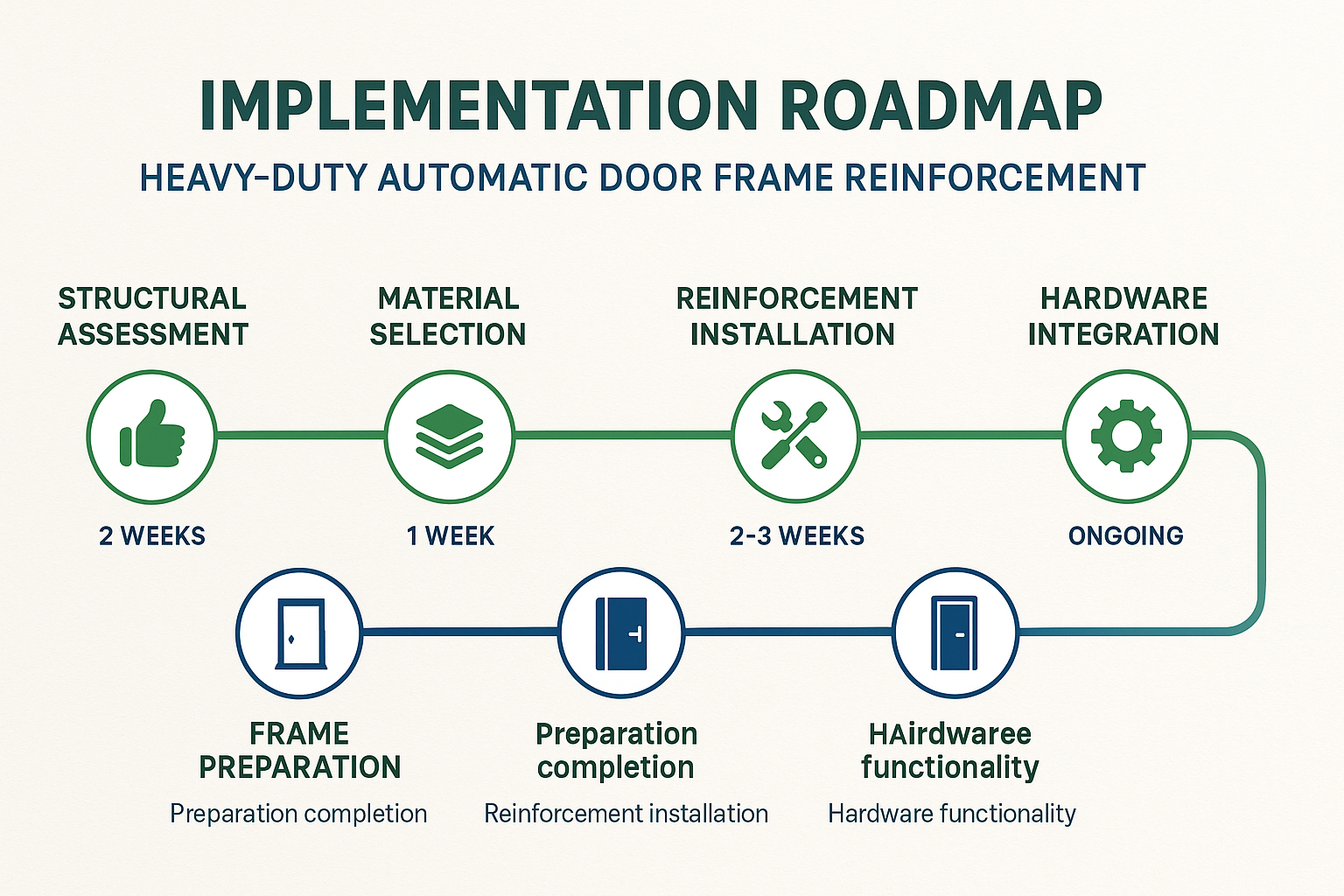 A clear reinforcement project roadmap streamlines decision-making and reduces installation anxiety for professionals handling heavy-duty doors.
