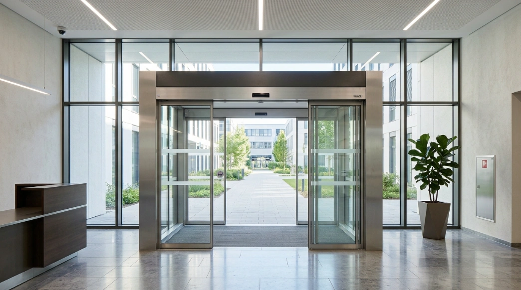 Telescopic automatic sliding door