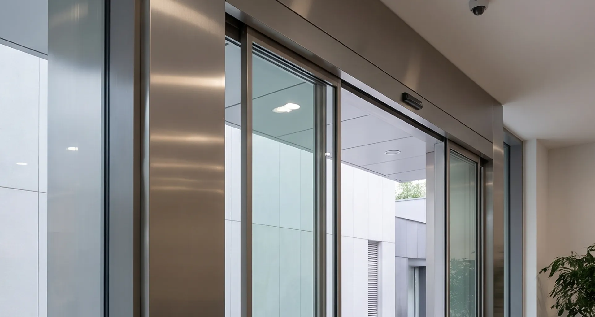automatic-door-inspection-label-on-door-frame