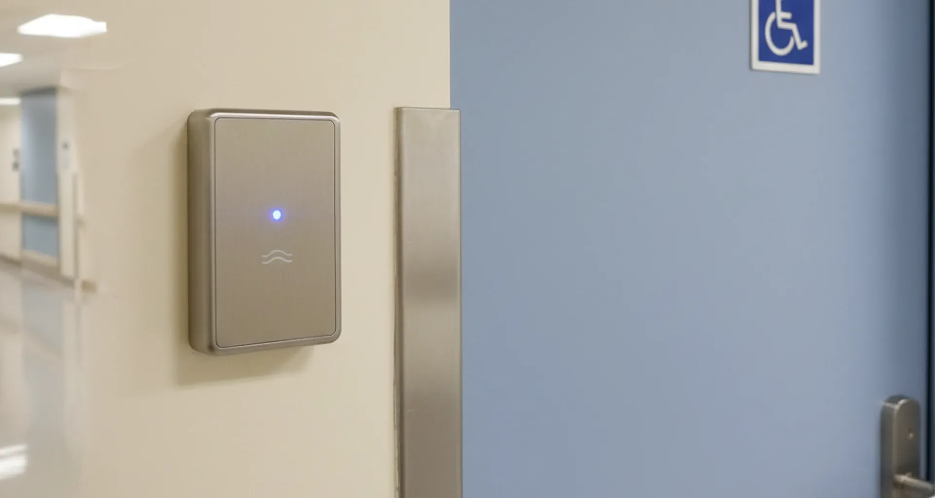 hospital-restroom-touchless-door-actuator-corridor