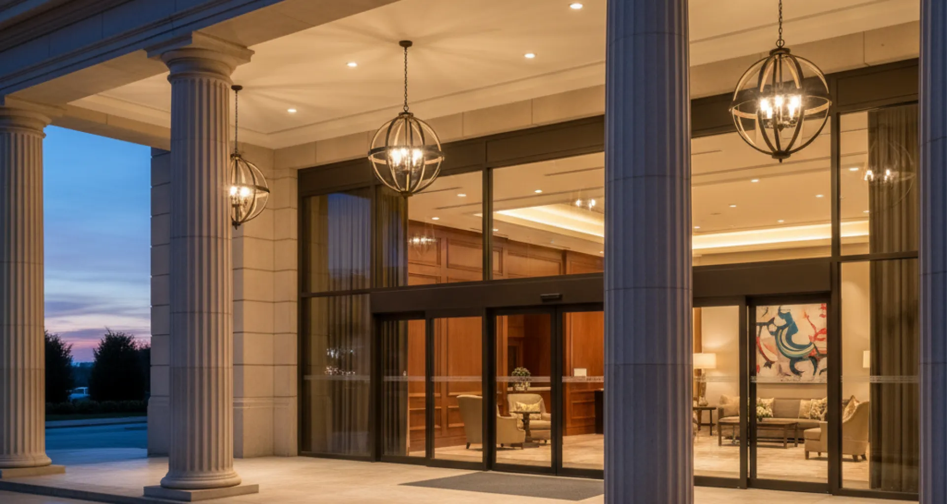 hotel-porte-cochere-automatic-sliding-entrance