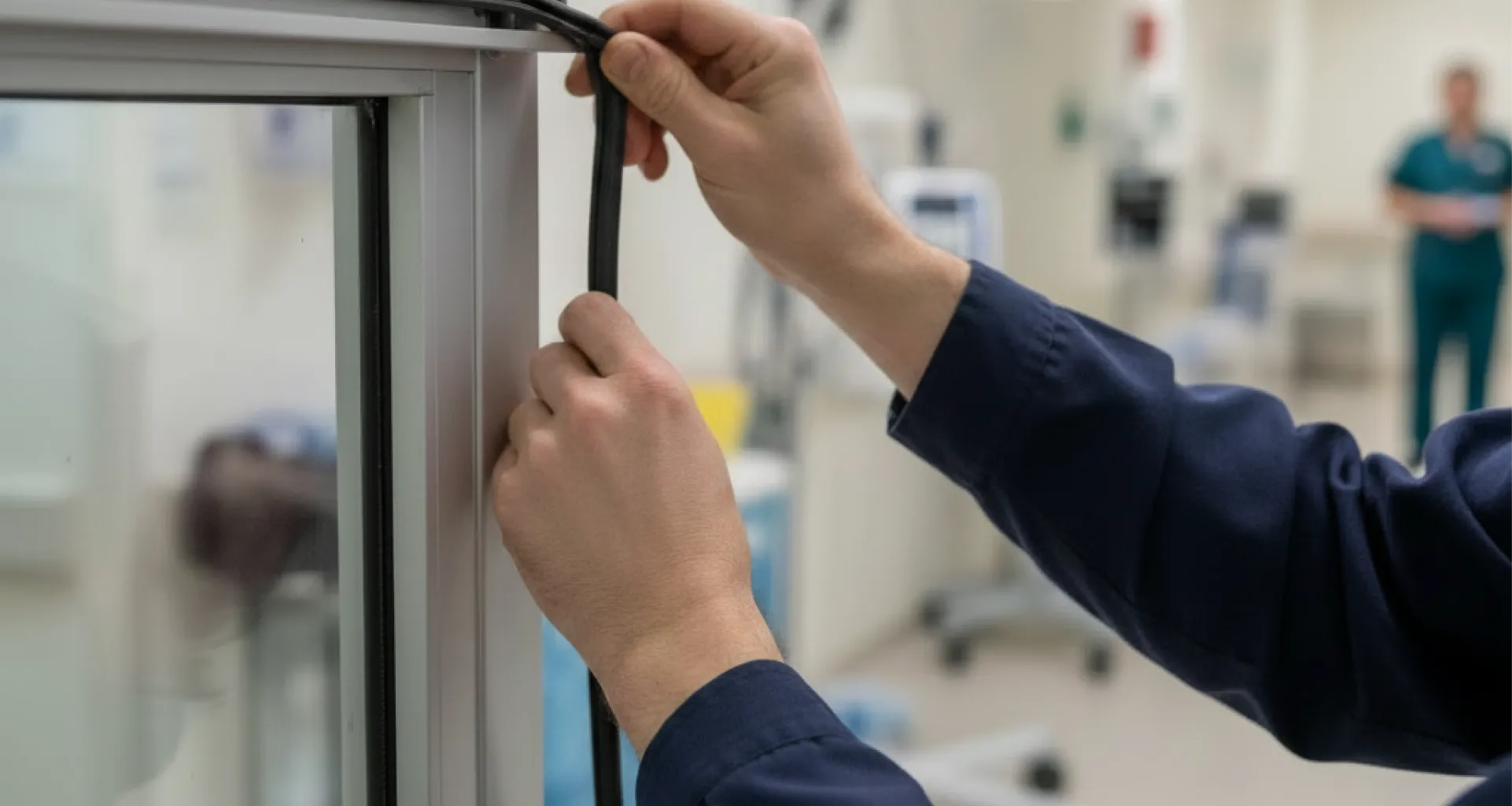 icu-door-seal-gasket-replacement-technician