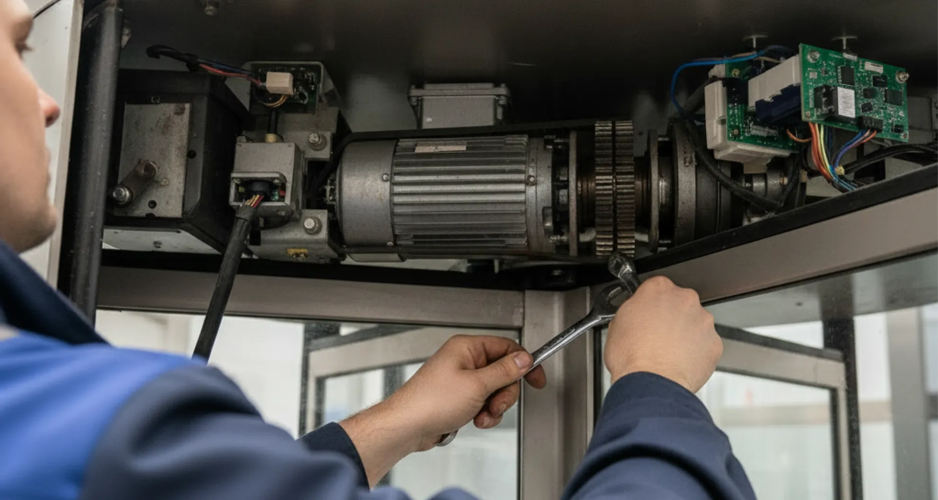 revolving-door-canopy-drive-motor-service