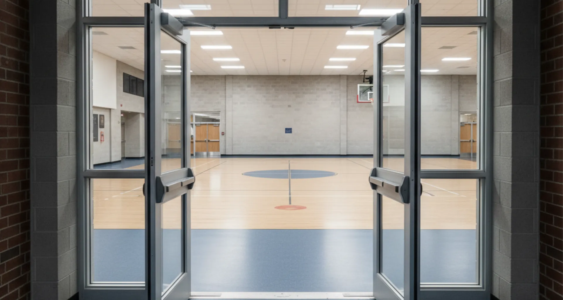 school-gymnasium-automatic-entrance-crowd-traffic