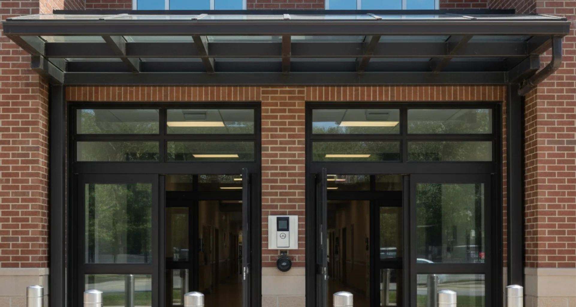 school-main-entrance-automatic-doors-secure-vestibule