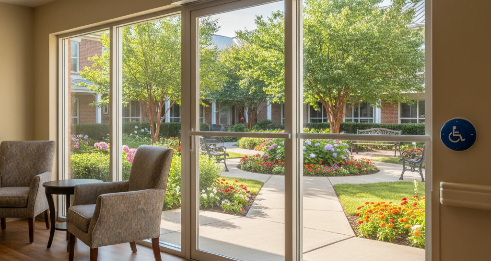 senior-living-courtyard-door-operator-garden-access