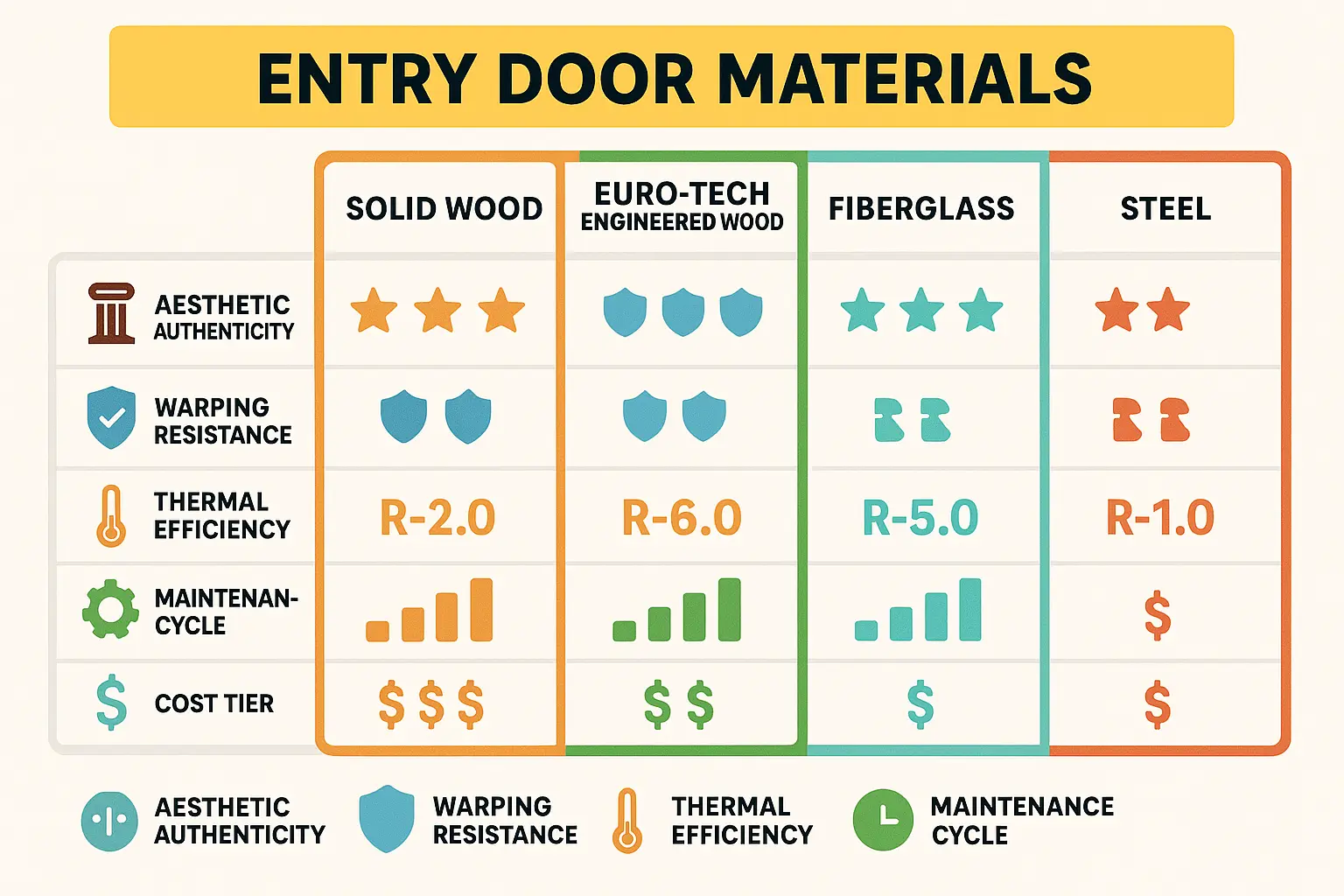 Material performance comparison