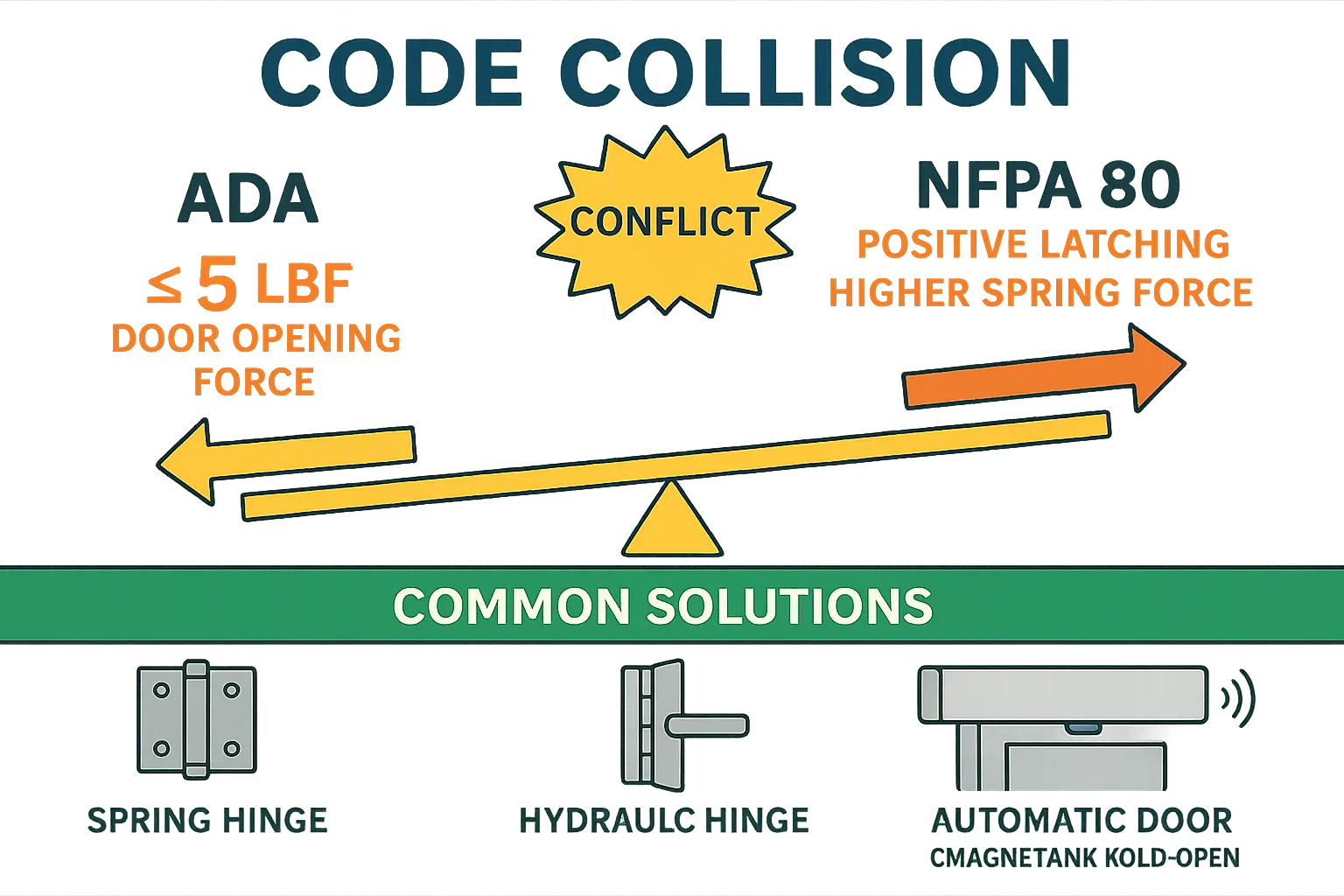 This chart breaks down how sound transmission class (STC) ratings correlate with office door types, glass materials, and sealing methods to help specify the right soundproof door solution for different commercial environments.